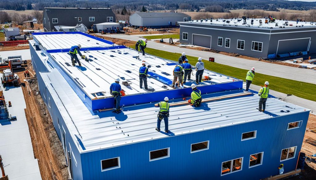 daklood prefab installatie